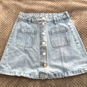 Button Down Mini Skirt